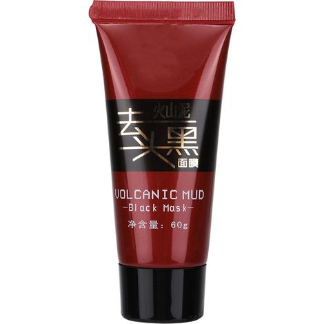 Masque peel-off anti-acné 60g : argile volcanique nettoie points noirs, pores nez, soin purifiant visage. (1/5)