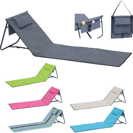 Strandliege Strandmatte faltbar L152xB51xH41cm-MSM03-Anthrazit-var (1/5)