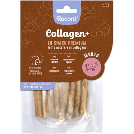 Collagen più 10 Beef Sticks für Hunde 12 Packungen zu je 60 g. - XS/S (1/2)