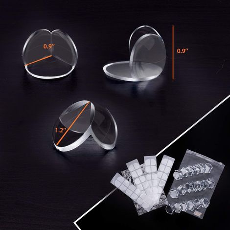 Lot de 20 - Protege Coin Lesfit Protection Table Enfant Bébé Transparent De Meubles Adhésives Et Résistantes Avec Sachet Zip (1/5)
