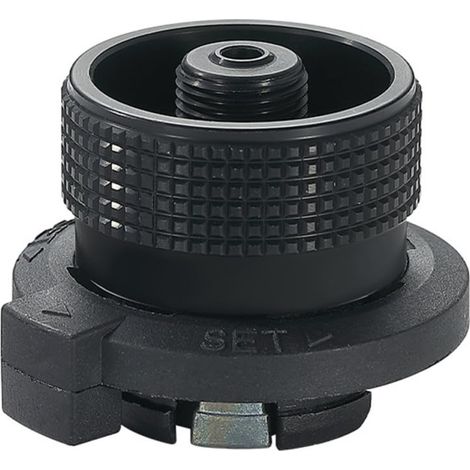 Adaptateur de brûleurs de poêle, Adaptateur de recharge de gaz Vanne de connecteur de convertisseur de type à vis d'entrée pour le Camping en plein air et la randonnée (1/5)