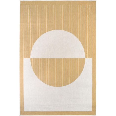 Tapis extérieur, kilim reversible LYN2 AQ REVERSIBLE 200x290 jaune (1/5)