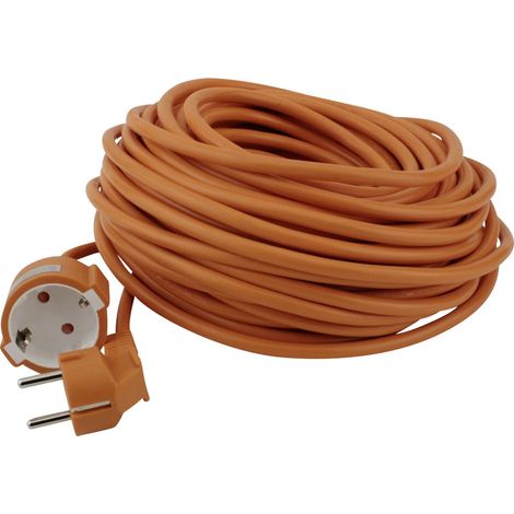 Unitec Verlängerungskabel Innen 25 Meter H05VV-F3G1,5, orange Verlängerungskabel