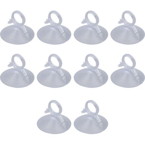 Ventose trasparenti, 10 ventose per pannelli solari, anello di trazione in PVC, anello di trazione resistente, ventosa multiuso per pannelli solari per vetri auto -Crezuo