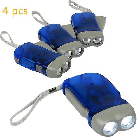 Lampe torche à manivelle, ensemble d'éclairage LED puissant sans pile/4 (1/5)
