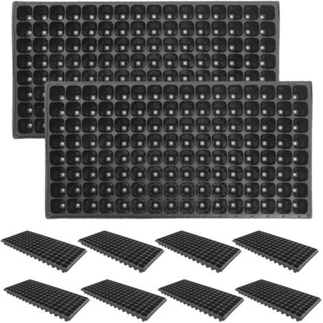 BUNTHAUS 10Pcs Plateau de Germination de Graines 128 Cellules Plateaux de Semis de Jardinage Plateau de Départ de Graines pour La Croissance des Graines à Partir de 80G (1/5)
