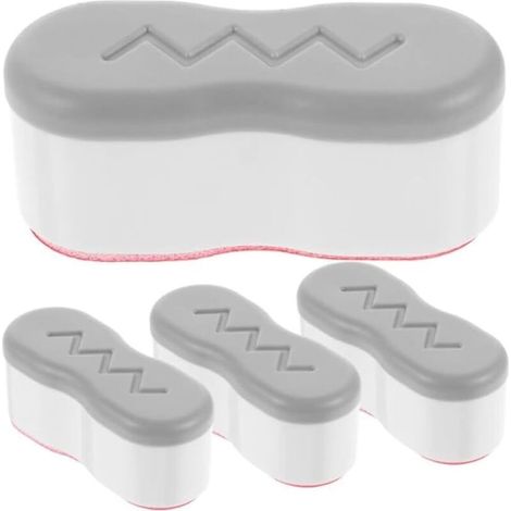 Butoirs abattant WC incurvés - Kit de 4 pièces avec base adhésive EVA - Amortisseurs silencieux en TPU/ABS pour siège de toilette - Compatible avec la plupart des modèles (1/4)