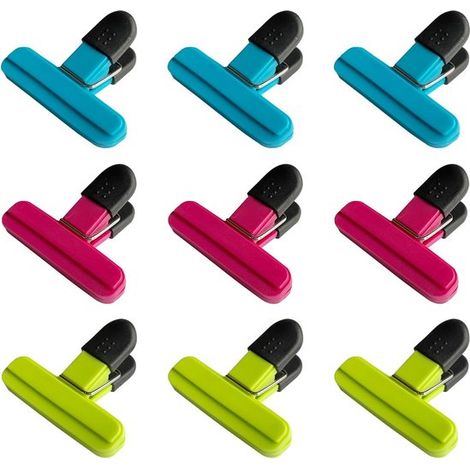 Set di clip, clip di chiusura, clip per sacchetti da cucina, plastica colorata, clip/clip per la freschezza, clip di chiusura per alimenti (1/5)