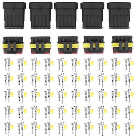 5er-Set wasserdichte 5-polige elektrische Steckverbinder für Kfz-Kabel