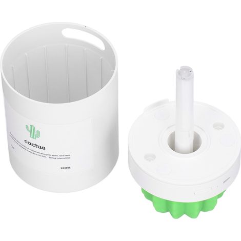 Humidificateur USB 280ml Design Cactus - Silencieux, Nano-Atomisation, Blanc (1/5)