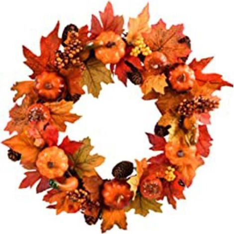Couronne artificielle, Halloween Dress Up Props Citrouille Berry Christmas Home Decor (Multicolore) (1/4)
