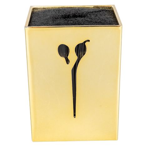 Soporte dorado para tijeras de peluquería (1/3)
