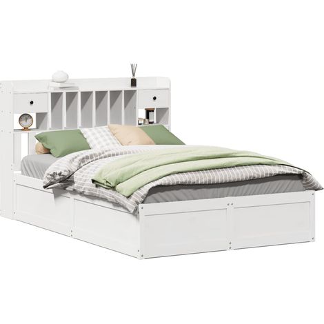 Maison Exclusive - Letto senza Materasso Bianco 140x190 cm Legno Massello di Pino