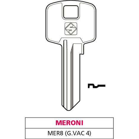 Silca CHIAVE OTTONE MER8 (G. VAC 4) MERONI 20.00 pz