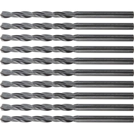 Brocas metálicas HSS, 4,0 mm, 10 unidades.