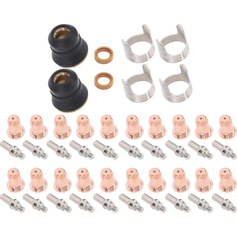 Kit de 48 pièces pour chalumeau de découpe : électrodes, buses, coupelles de protection, guide d'écartement IPT40 pour CUT 55DS Pro et CUT 65DS. (1/5)