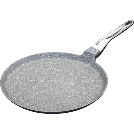MasterClass Padella a induzione in alluminio fuso, padella per pancake, padella per crepes, sicura per induzione e antiaderente, 28 cm (11"), grigio (1/5)