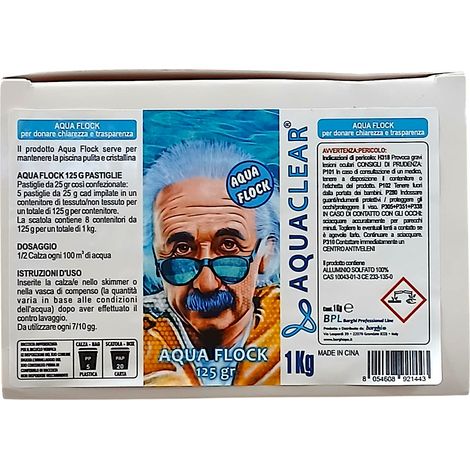 SET 8 CALZE DI FLOCCULANTE DA 125GR IN PASTIGLIE (1/2)