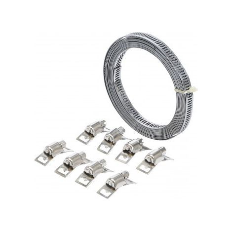 Bgs Technic – Collier de serrage sans fin 3m – Largeur 8mm – Assortiment de 8 verrous avec vis 6 pans – Pour grands diamètres (1/3)