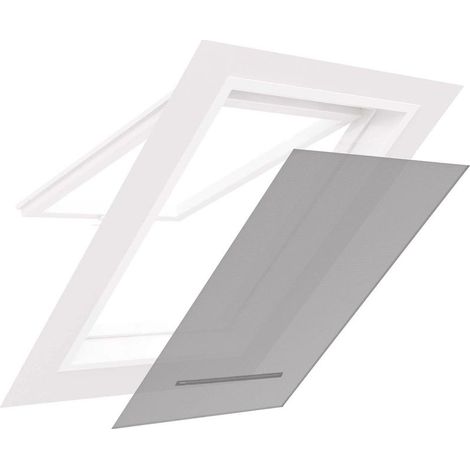 Moustiquaire de fenêtre de toit 170x140cm – Polyester avec bande de fixation – Découpable et décollable – Pour fenêtres sans cadre – Easy Life (1/4)