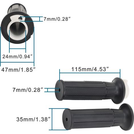 Motorcycle handlebar grips, motorcycle modification parts, handlebar grips (mid-range). (1/4)