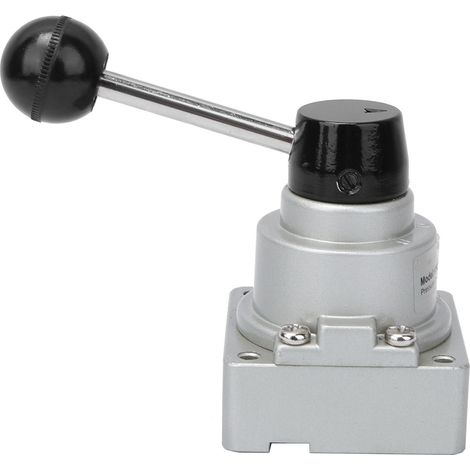 Vanne manuelle avec levier G1/4", alliage d'aluminium, 3 voies, action directe, VH200-02, 0-8 kgf/cm² (1/5)