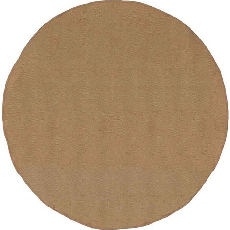 Tapis en jute à surface naturelle, 120 cm de diamètre (1/5)