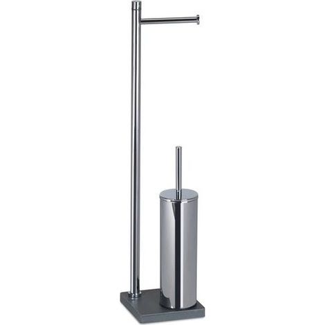 Gedy TA32 08 Tania Colonna attrezzata WC con Portarotolo e Portascopino colore Grigio