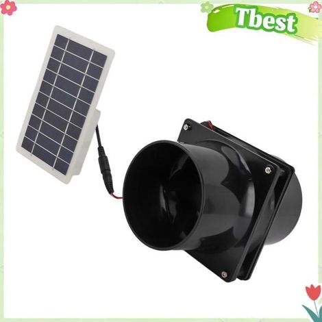 Ventilateur à énergie solaire Ventilateur d'extraction de panneau solaire 12 V avec panneau solaire 10 W pour la ventilation de (1/4)