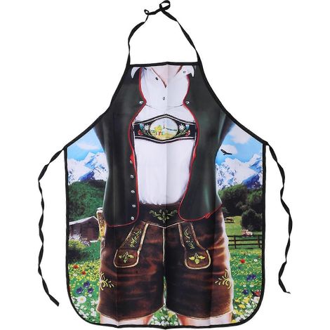 Unisex-Oktoberfestschürze, lustig und ideal für Partys und zum Kochen. Auch als Partyaccessoire geeignet. (1/4)