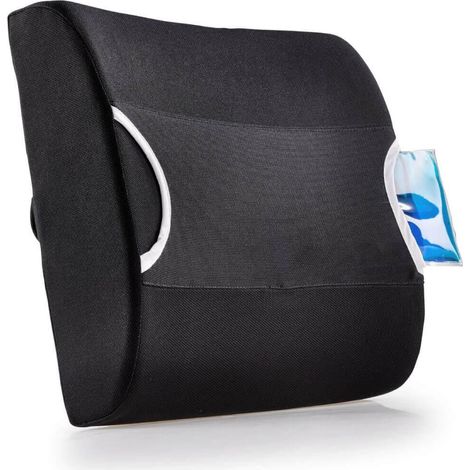 Maximex coussin de soutien lombaire noir polyester durable