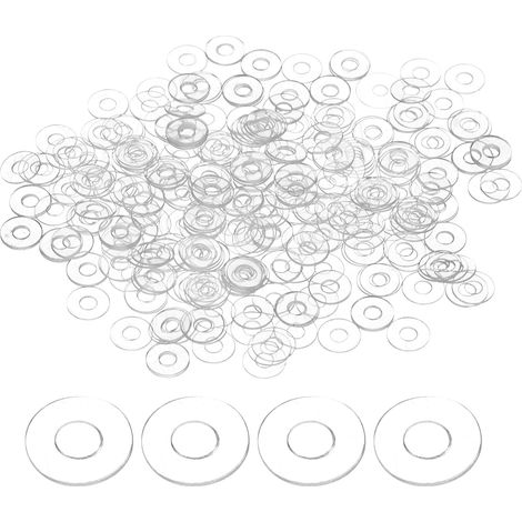 300pcs Rondelles Plates M2 En PVC 2mm ID 5mm OD 0.3mm Épaisseur (1/5)