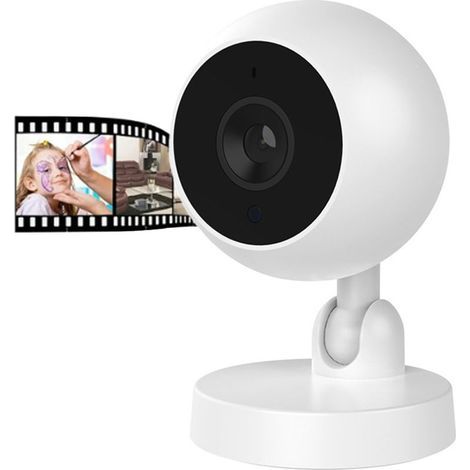 Caméra de sécurité, babyphone 1080p, caméra rotative, caméra IP Wi-Fi avec vision nocturne, audio bidirectionnel, détection de mouvement, caméra pour animaux de compagnie (chats et chiens) (1/5)