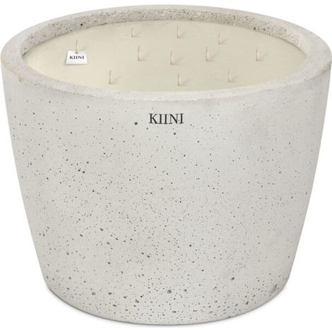 KIINI Betonkerze Sojawachs Modernes Design XL Weiß (1/3)