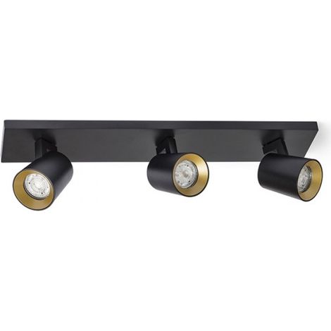 Faretto KENNY III plafoniera/applique nero/oro  230V GU10 3x35W