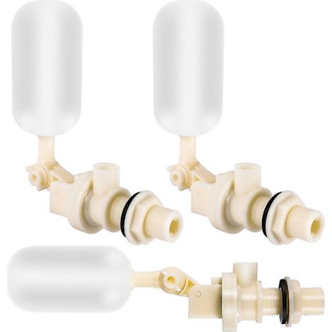 Lot de 3 valves à flotteur pour abreuvoir automatique pour chevaux, bovins, chèvres, moutons, porcs et chiens (agriculture) (1/4)