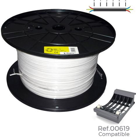 Manguera plana 3 x 1,00 mm² blanca,300 m. (bobina grande)