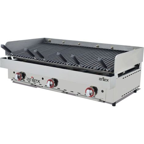 Grill à gaz - 1305x590x345h mm - Pierres de lave - Arilex