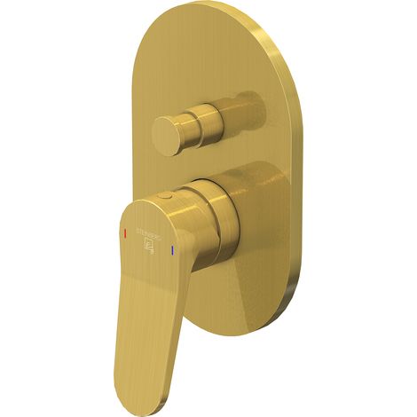 Steinberg 340 - Unterputzarmatur, für 2 Verbraucher, Gold gebürstet 340 2103 3 BG (1/5)