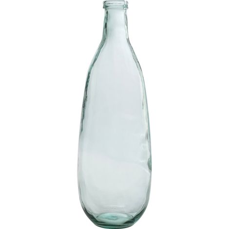 Vase bouteille en verre transparent design épuré pour décoration - Verre transparent clair (1/3)