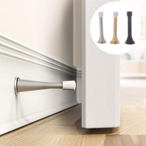 Tope de puerta con resorte, tope de puerta montado en la pared, tope de puerta decorativo, protege puertas y paredes