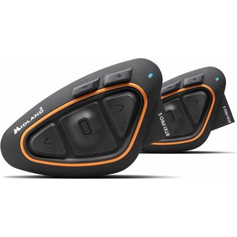 Midland BTX1 Pro S interfono da moto 800 m Nero, Arancione