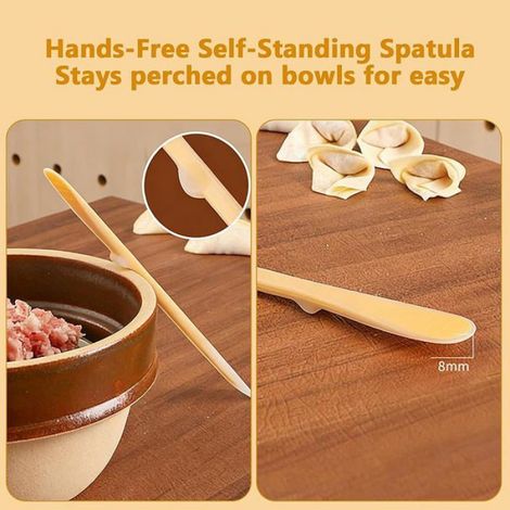 1 Spatule Silicone, Double Tête, Manche Ergonomique, Antidérapante, Autoportante, Cuisson Pâtisserie (1/5)