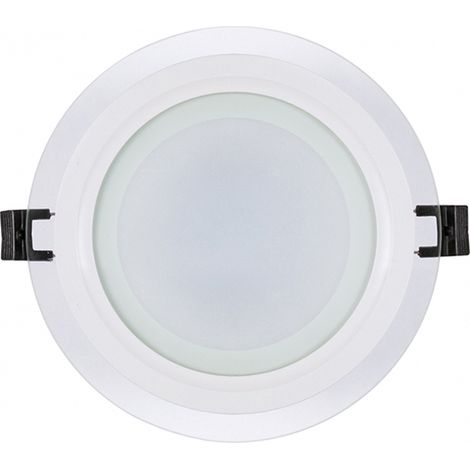 Faretto a Incasso LED Rotondo Vetro Bianco 9w Luce Naturale Alette Molla (1/5)