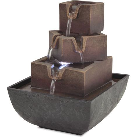 Fuente de interior con luz LED poliresina 13,5 x 13,5 x 17,5 cm DEC020763 (1/5)