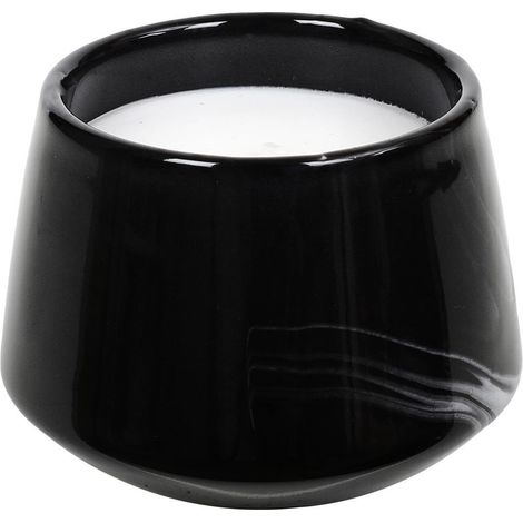 Duftkerze Marble S, schwarz, Orchidee Blanche (1/3)
