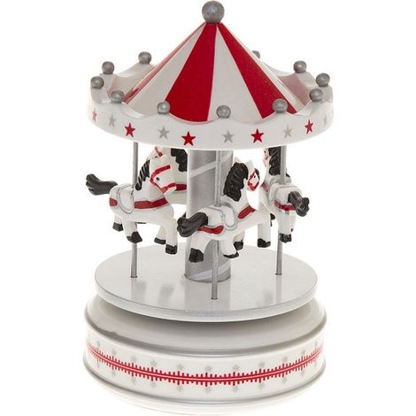 CARRUSEL MUSICAL 11,5X20CM. BCO/ROJO - EHLIS