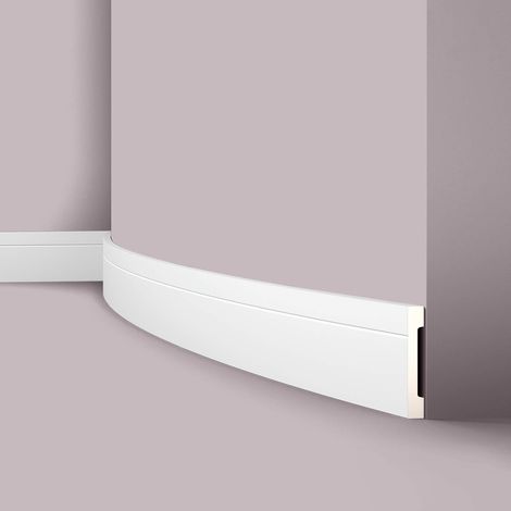 Zócalo NMC FD2 Flex WALLSTYL Noel Marquet Moldura decorativa flexible Perfil de estuco diseño atemporal clásico blanco 2 m
