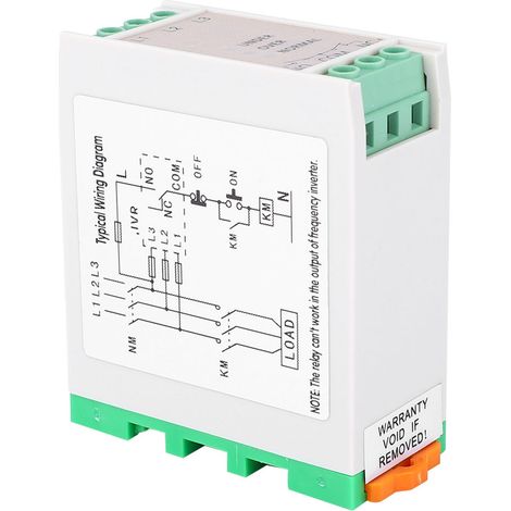 Relais de surveillance d'alimentation triphasée JVR-384 avec protection contre les surtensions et les sous-tensions (380 V CA). (1/5)
