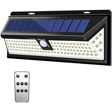 Lampe Solaire TEMPSA 118LED avec Télécommande pour Jardin Extérieur Imperméable PIR Capteur De Mouvement (1/3)
